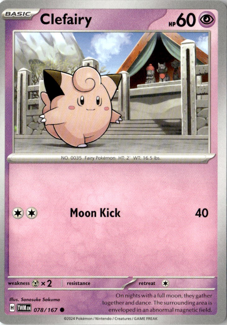 Front of Clefairy 078/167 from Twilight Masquerade