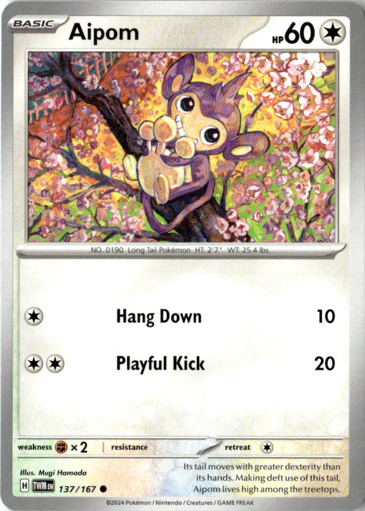 Front of Aipom 137/167 from Twilight Masquerade