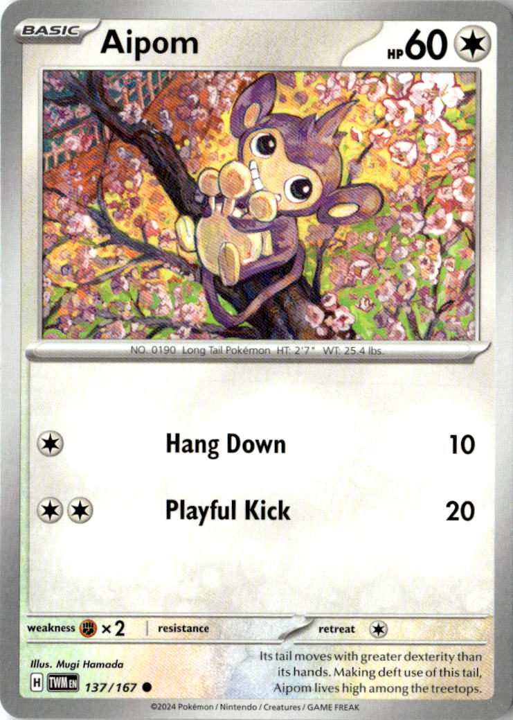 Front of Aipom 137/167 from Twilight Masquerade