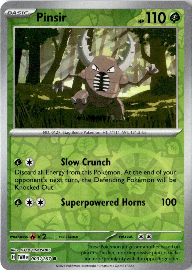 Front of Pinsir 003/167 from Twilight Masquerade