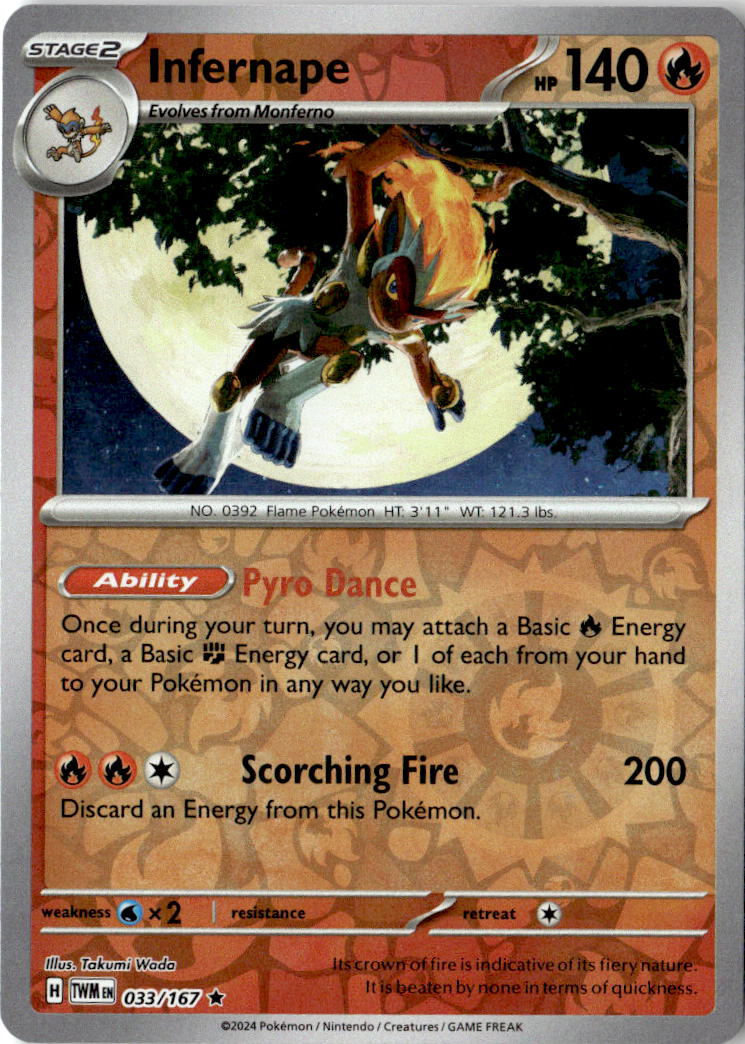 Front of Infernape 033/167 from Twilight Masquerade