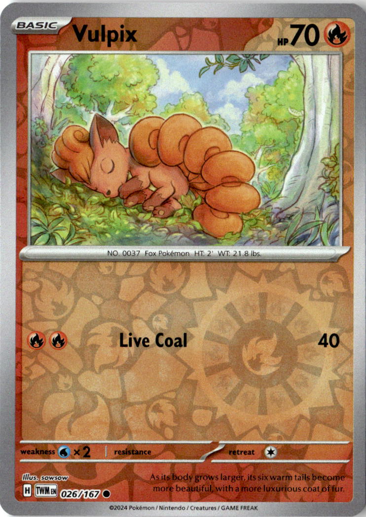 Front of Vulpix 026/167 from Twilight Masquerade