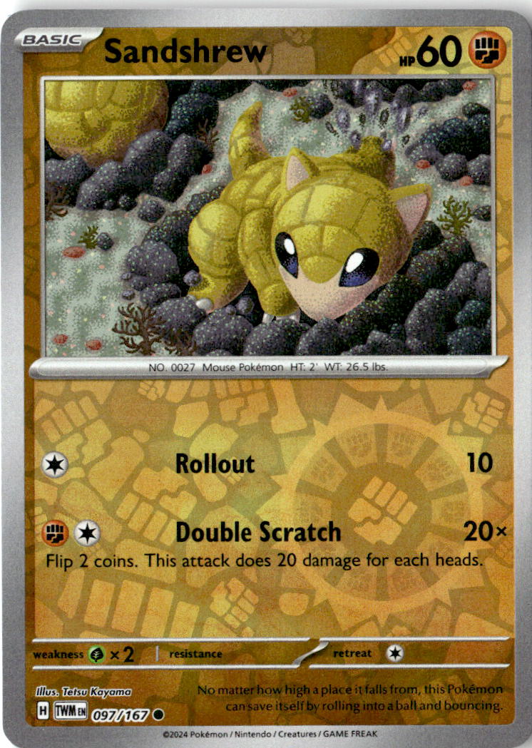 Front of Sandshrew 097/167 from Twilight Masquerade