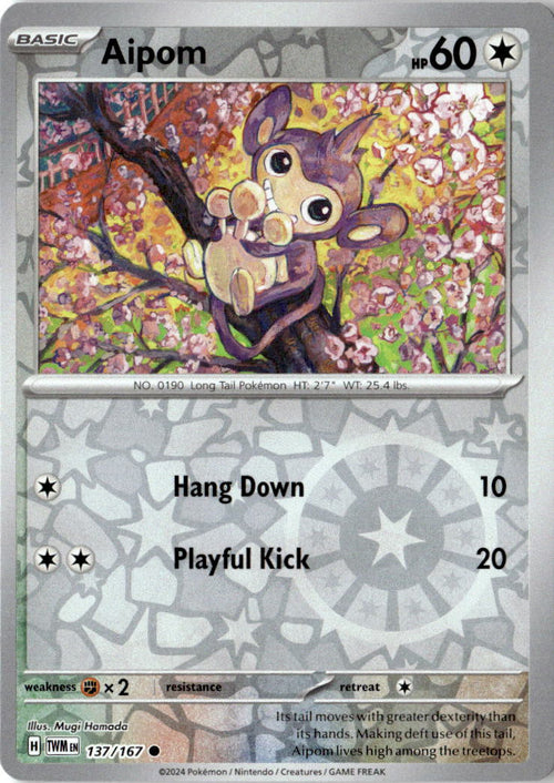 Front of Aipom 137/167 from Twilight Masquerade