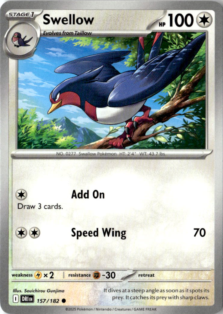Front of Swellow 157/182 from Destined Rivals
