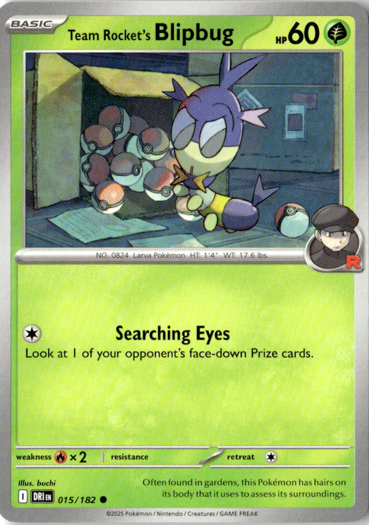 Front of Team Rocket's Blipbug 015/182 from Destined Rivals