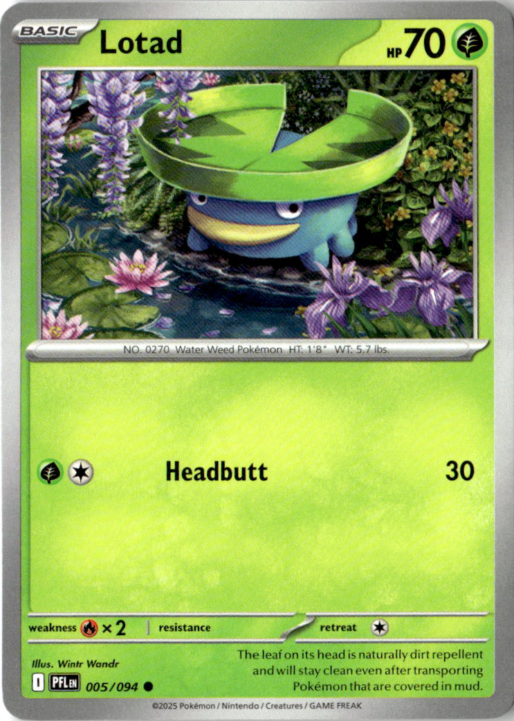 Front of Lotad 005/094 from Phantasmal Flames