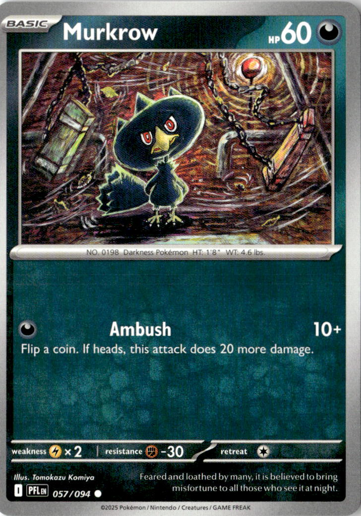 Front of Murkrow 057/094 from Phantasmal Flames