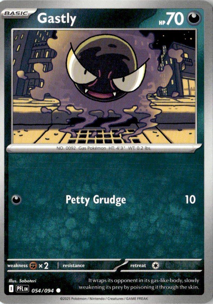 Front of Gastly 054/094 from Phantasmal Flames