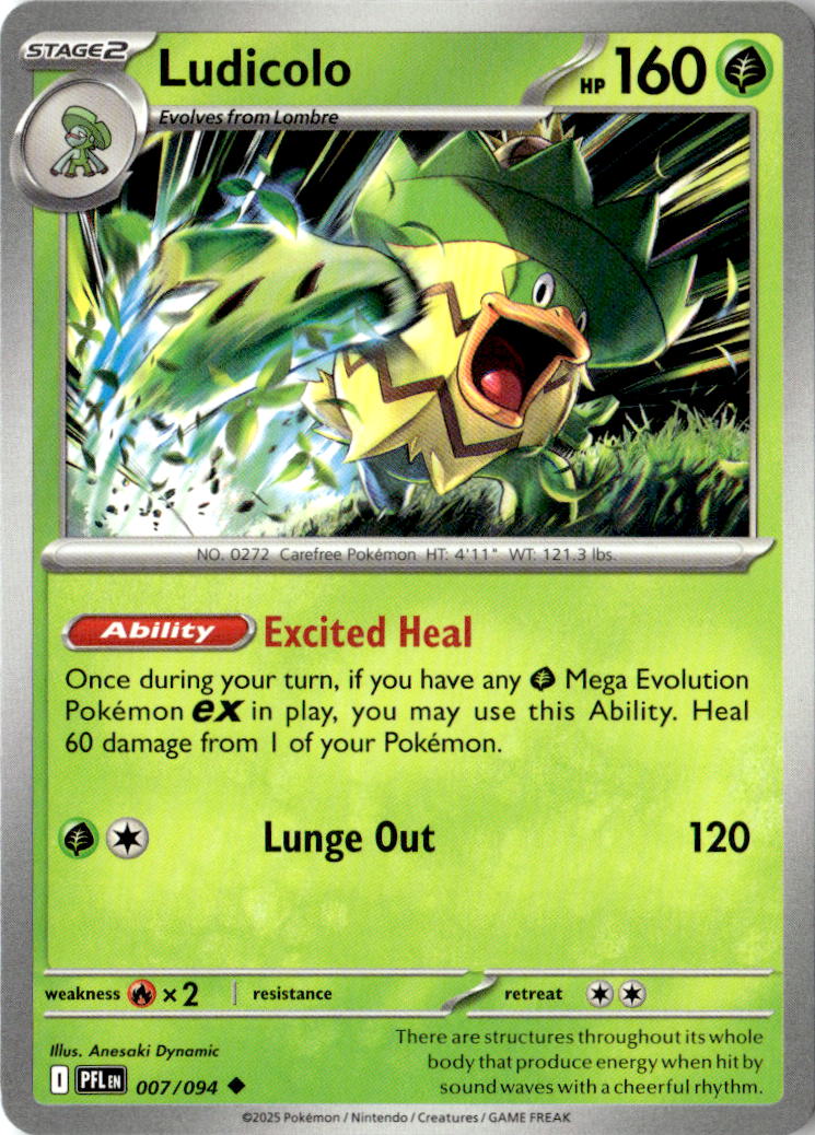 Front of Ludicolo 007/094 from Phantasmal Flames