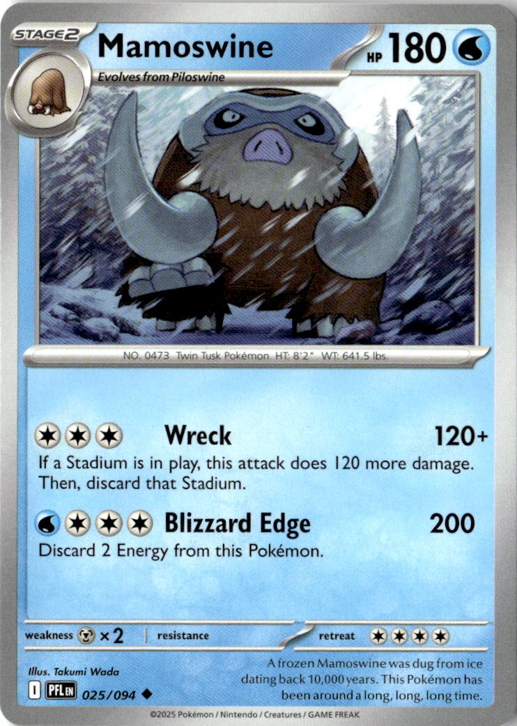 Front of Mamoswine 025/094 from Phantasmal Flames