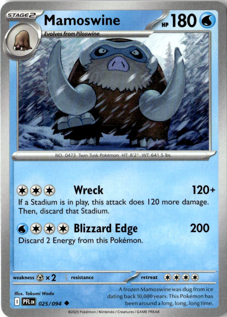 Front of Mamoswine 025/094 from Phantasmal Flames
