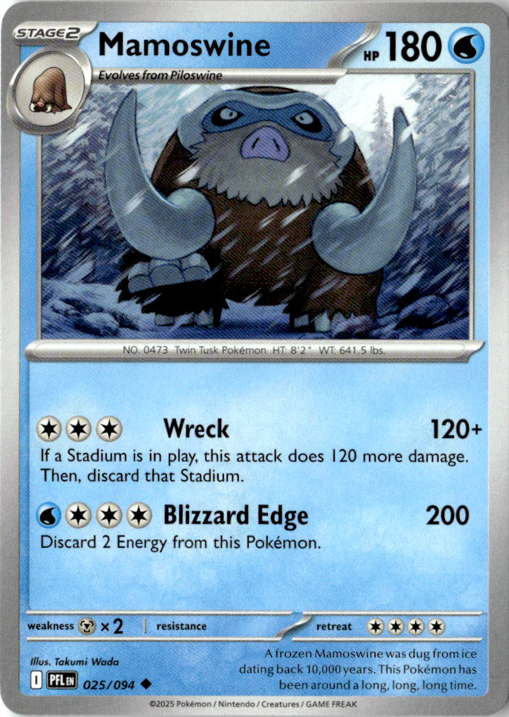 Front of Mamoswine 025/094 from Phantasmal Flames