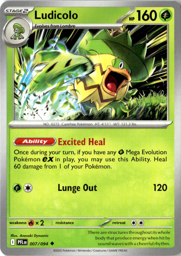 Front of Ludicolo 007/094 from Phantasmal Flames