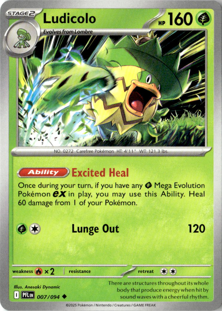 Front of Ludicolo 007/094 from Phantasmal Flames