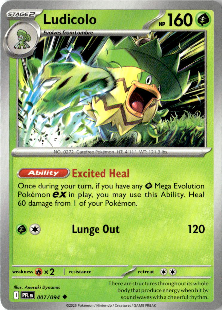 Front of Ludicolo 007/094 from Phantasmal Flames