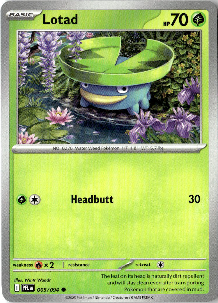 Front of Lotad 005/094 from Phantasmal Flames