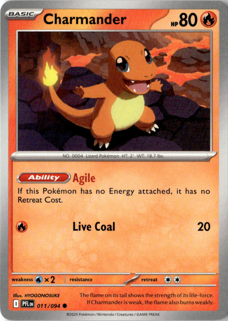 Front of Charmander 011/094 from Phantasmal Flames
