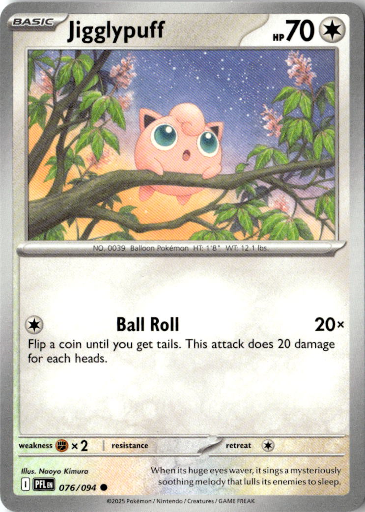 Front of Jigglypuff 076/094 from Phantasmal Flames