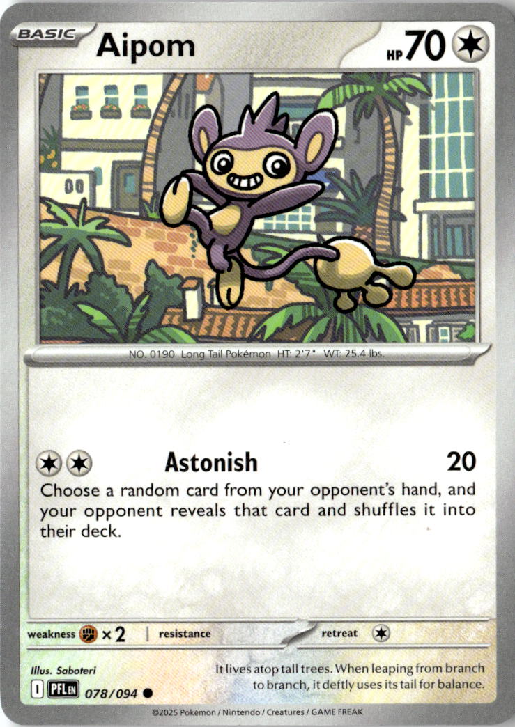 Front of Aipom 078/094 from Phantasmal Flames