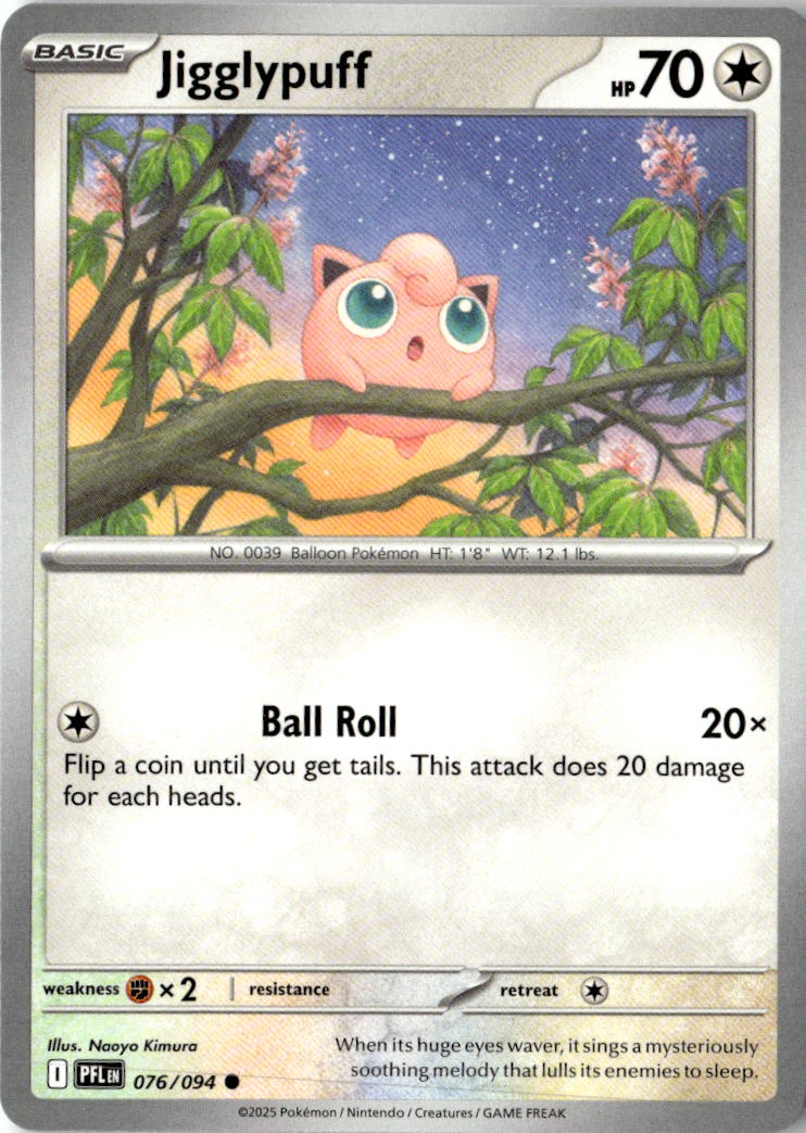 Front of Jigglypuff 076/094 from Phantasmal Flames