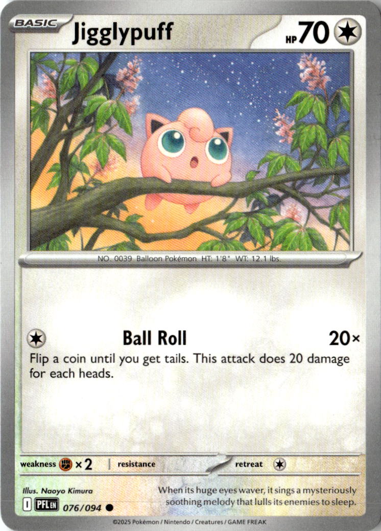 Front of Jigglypuff 076/094 from Phantasmal Flames