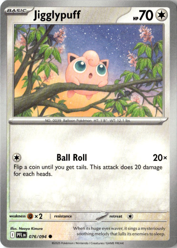 Front of Jigglypuff 076/094 from Phantasmal Flames