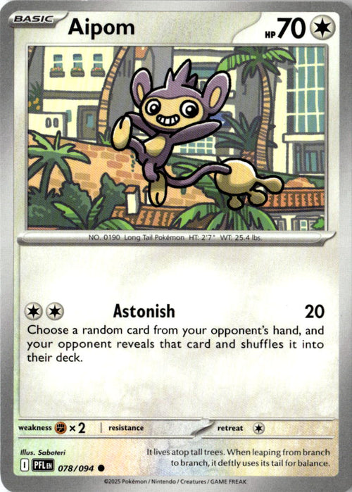 Front of Aipom 078/094 from Phantasmal Flames