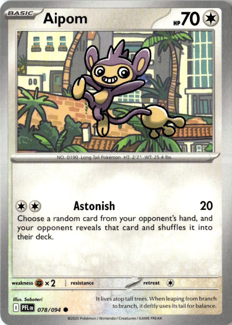Front of Aipom 078/094 from Phantasmal Flames