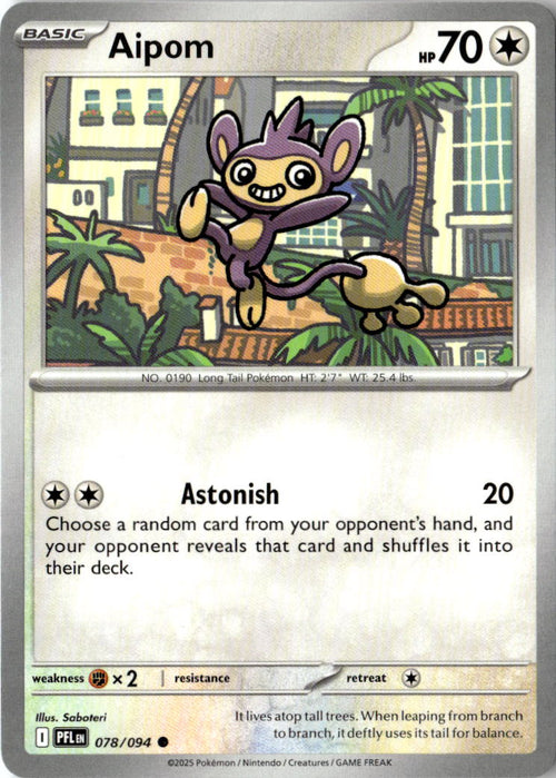 Front of Aipom 078/094 from Phantasmal Flames