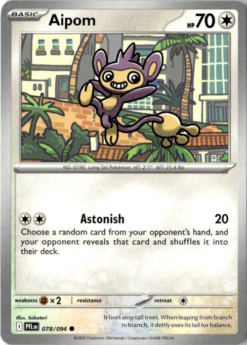 Front of Aipom 078/094 from Phantasmal Flames