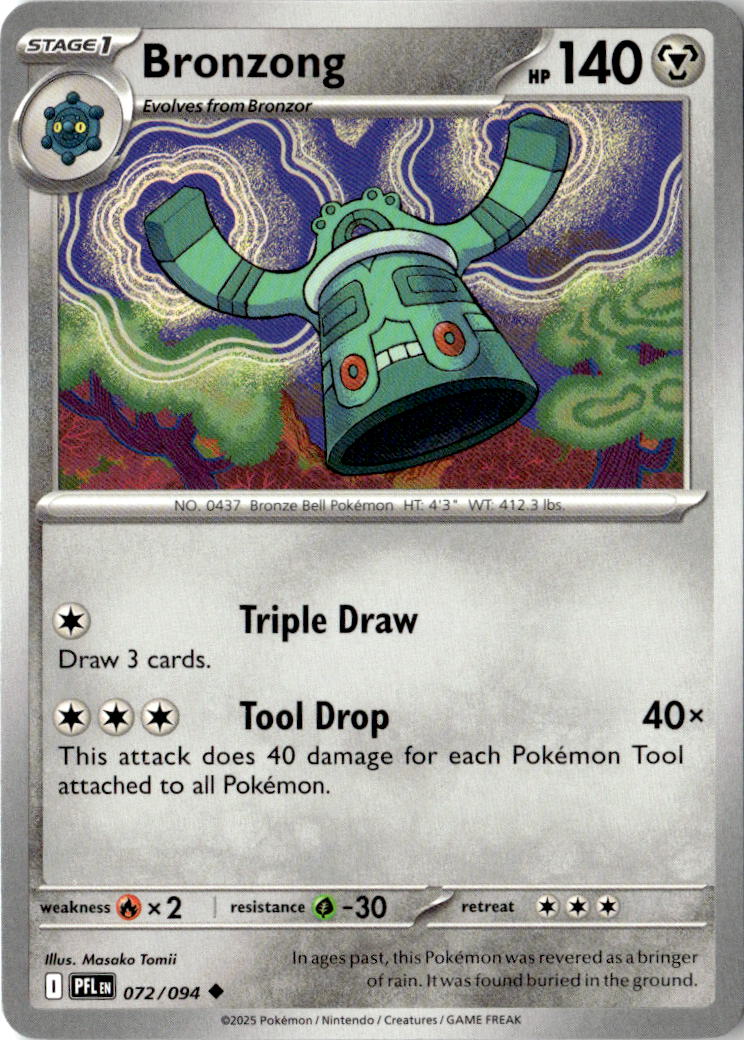 Front of Bronzong 072/094 from Phantasmal Flames