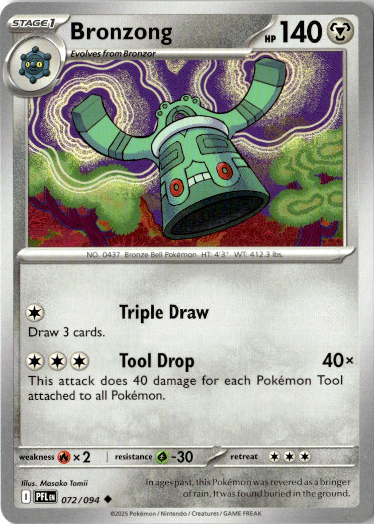 Front of Bronzong 072/094 from Phantasmal Flames