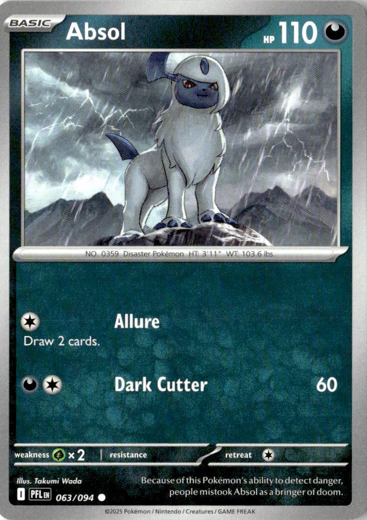 Front of Absol 063/094 from Phantasmal Flames