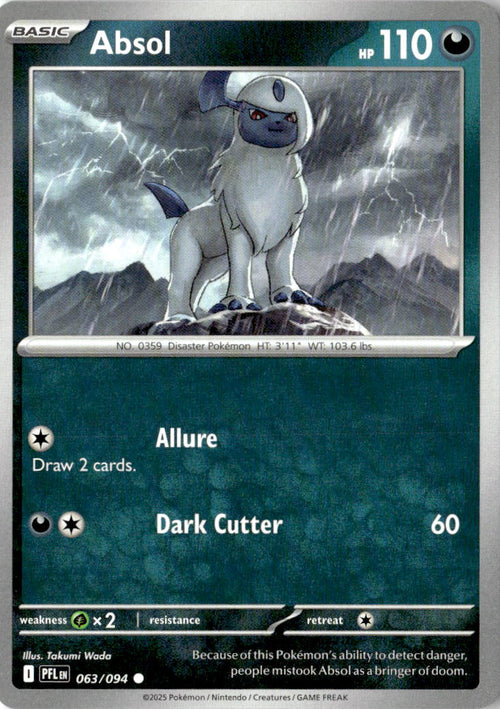 Front of Absol 063/094 from Phantasmal Flames