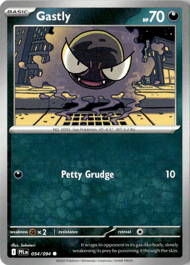 Front of Gastly 054/094 from Phantasmal Flames