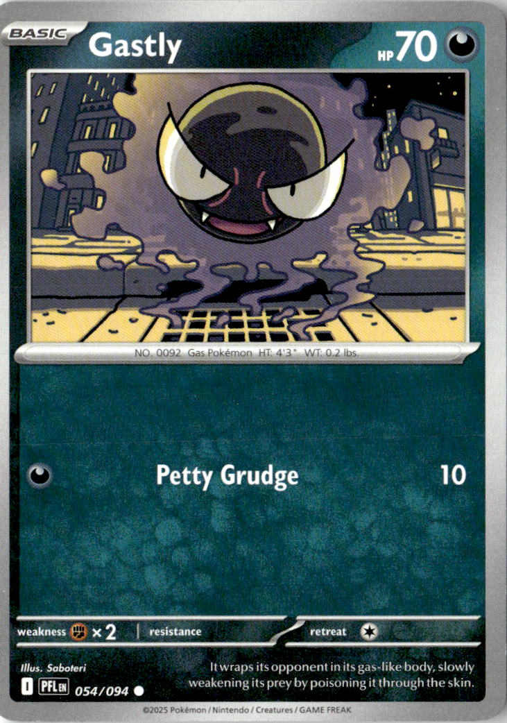 Front of Gastly 054/094 from Phantasmal Flames