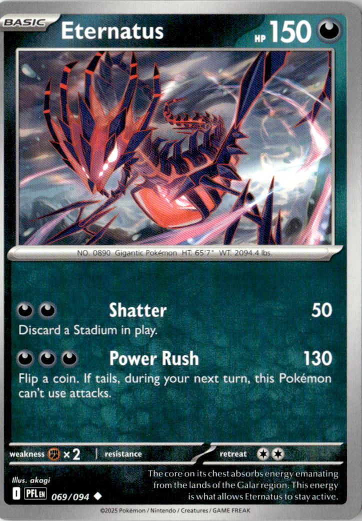 Front of Eternatus 069/094 from Phantasmal Flames
