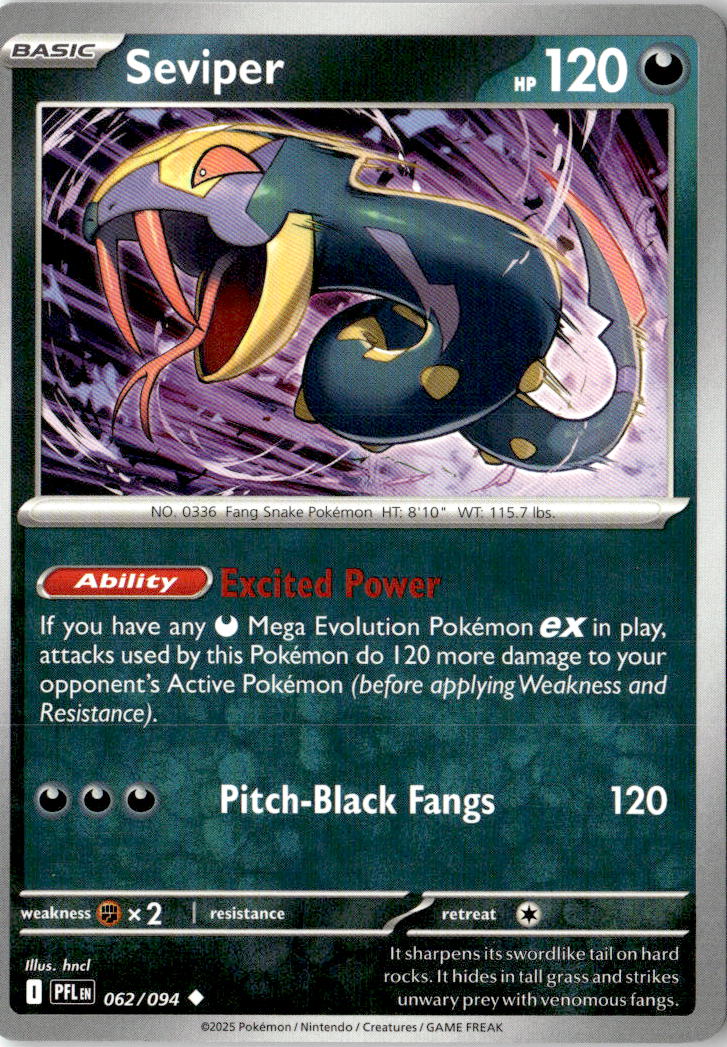 Front of Seviper 062/094 from Phantasmal Flames