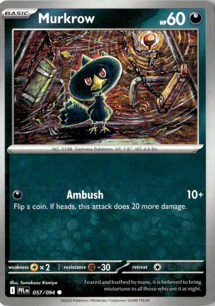 Front of Murkrow 057/094 from Phantasmal Flames