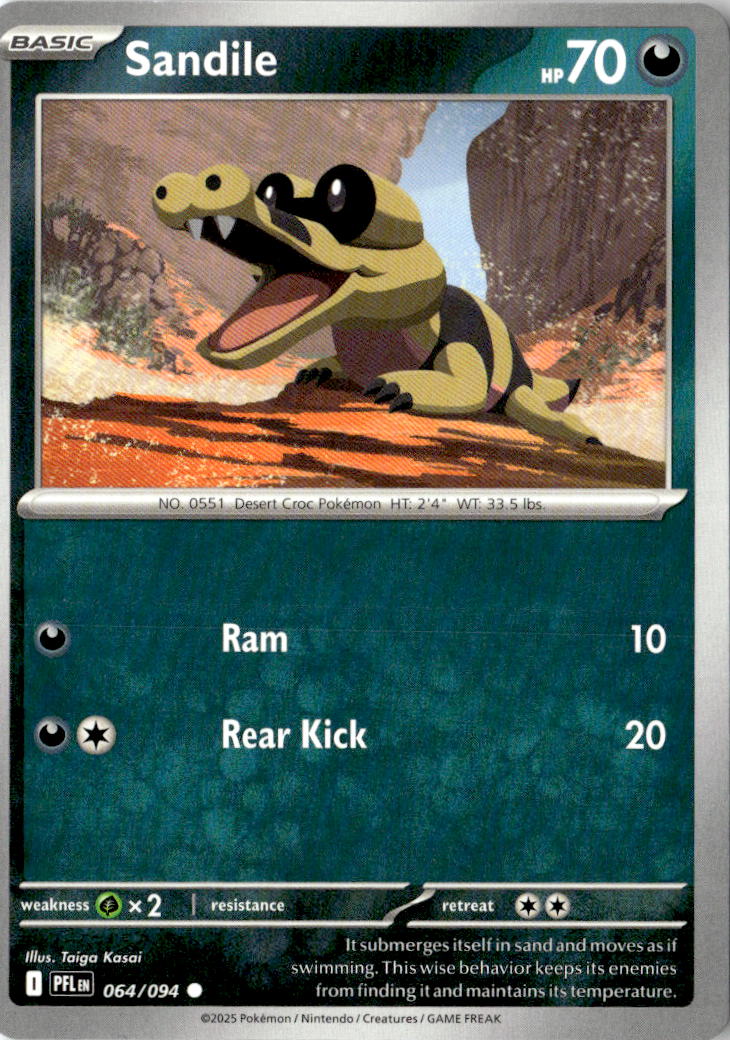 Front of Sandile 064/094 from Phantasmal Flames
