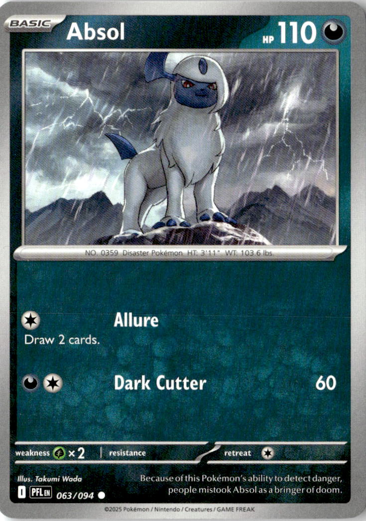 Front of Absol 063/094 from Phantasmal Flames
