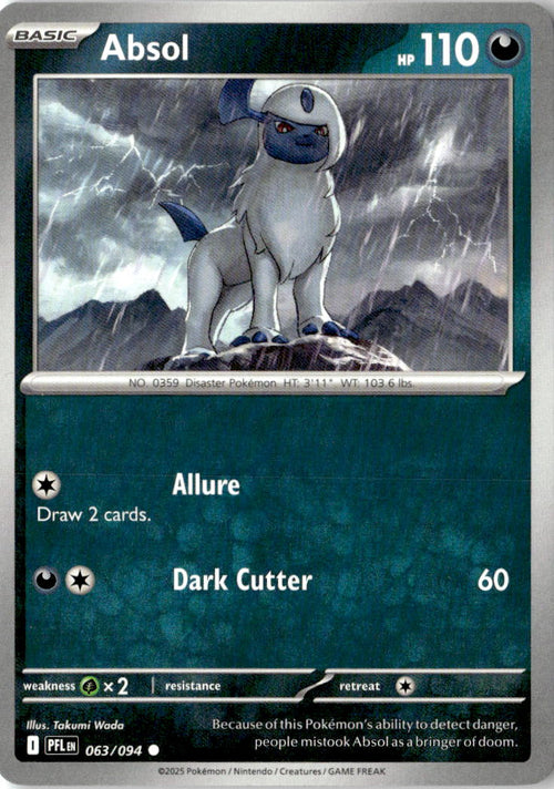 Front of Absol 063/094 from Phantasmal Flames