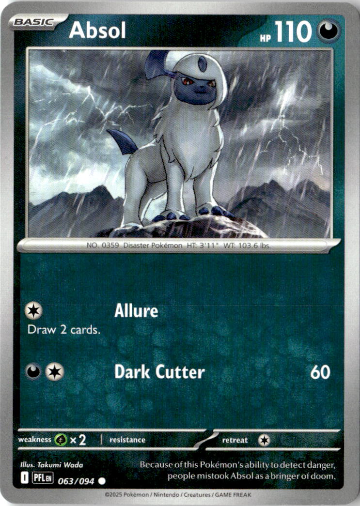 Front of Absol 063/094 from Phantasmal Flames