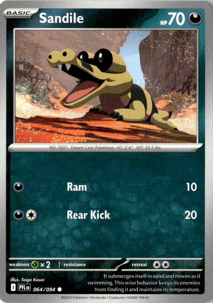 Front of Sandile 064/094 from Phantasmal Flames
