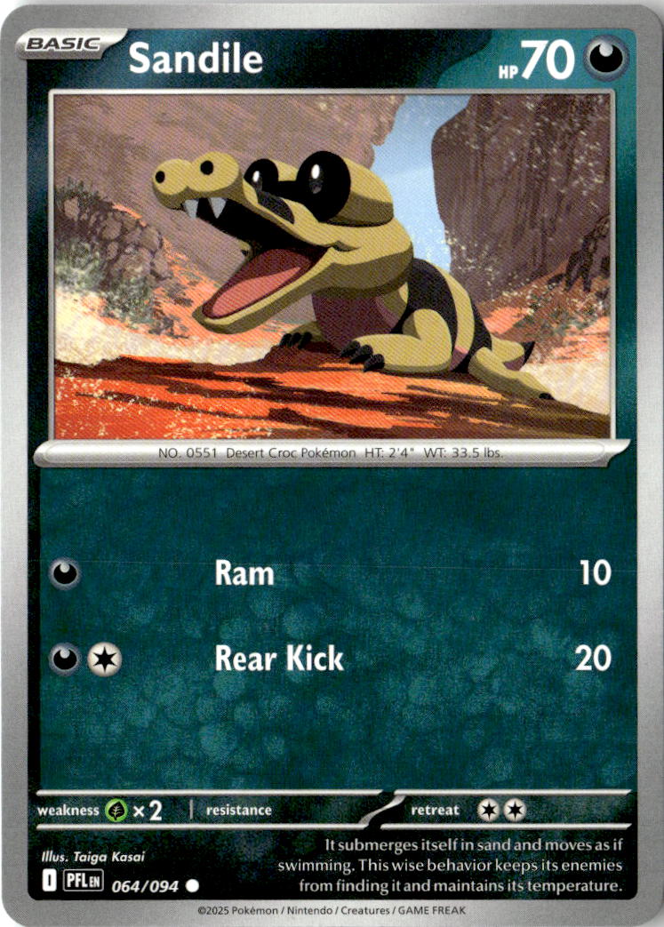 Front of Sandile 064/094 from Phantasmal Flames