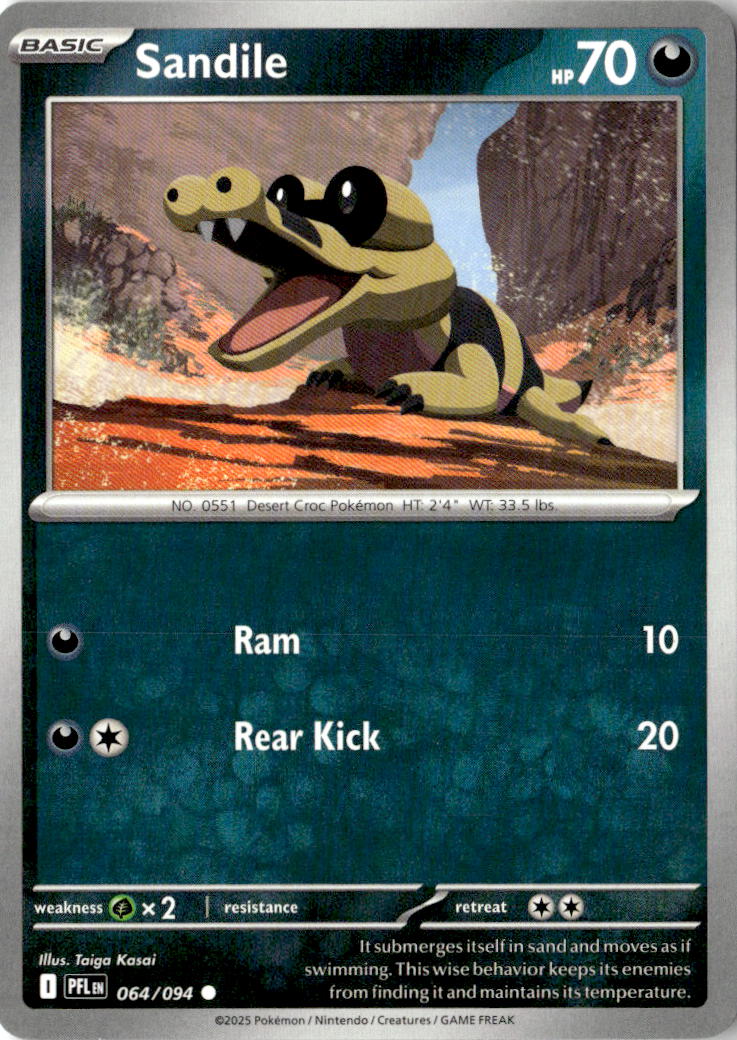 Front of Sandile 064/094 from Phantasmal Flames
