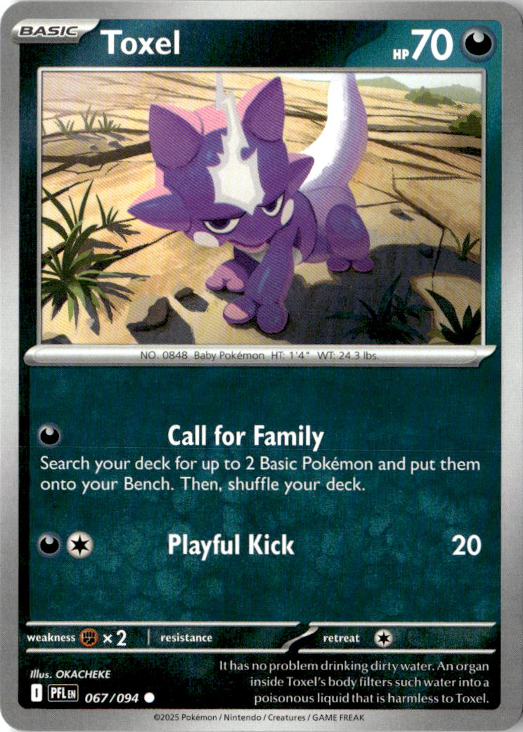 Front of Toxel 067/094 from Phantasmal Flames