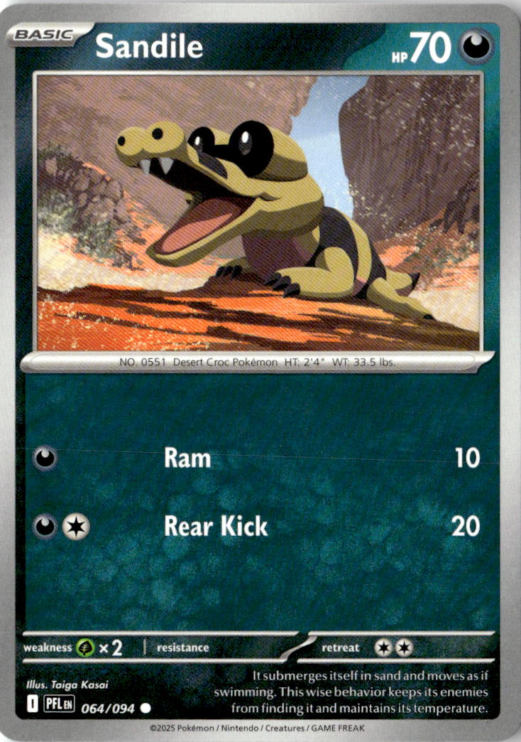 Front of Sandile 064/094 from Phantasmal Flames