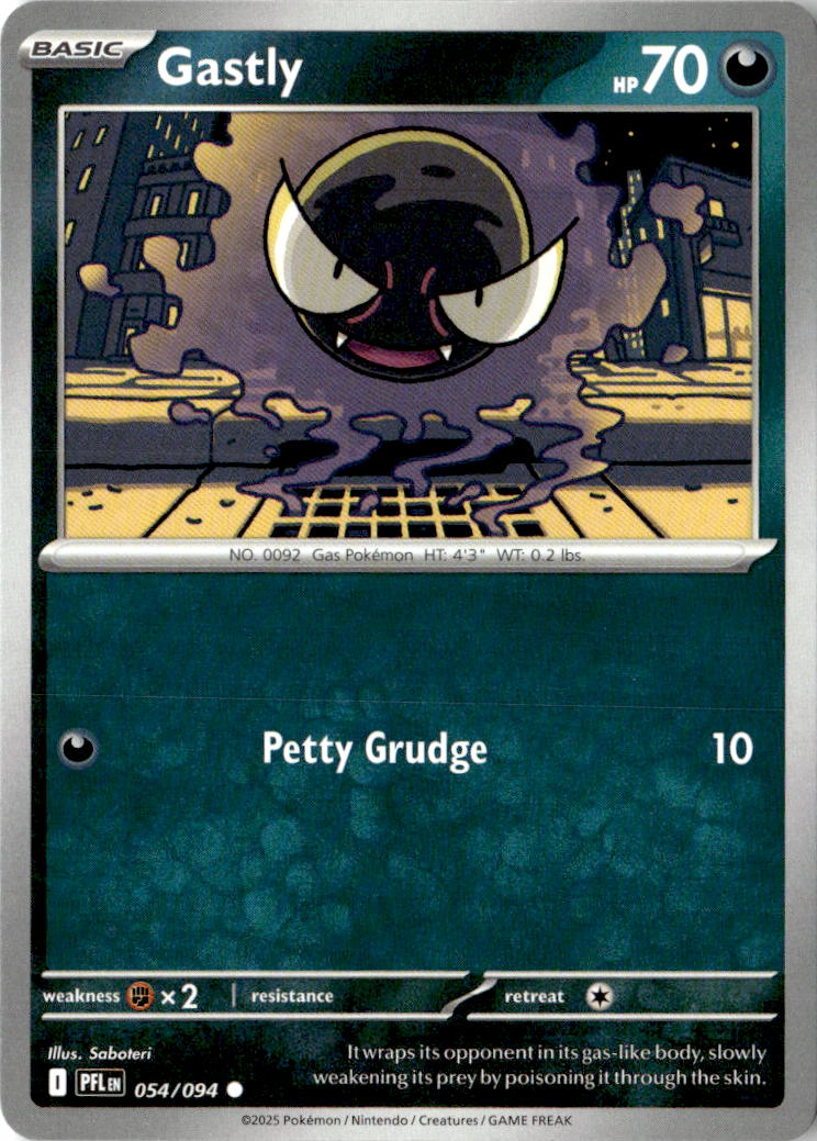 Front of Gastly 054/094 from Phantasmal Flames
